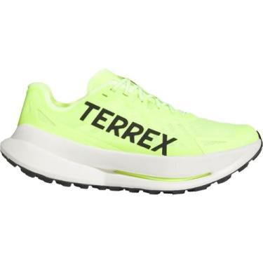 Imagem de adidas Tênis de corrida masculino Terrex Agravic Speed Ultra Trail, Limão lúcido/preto/cinza claro, 38