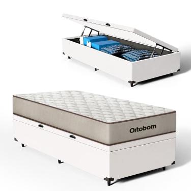 Imagem de Cama Box Baú com Colchão de Espuma D60 Ortobom Force Dream Solteiro 88cm