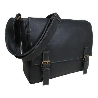 Imagem de Bolsa Carteiro Transversal Pasta Tiracolo  - CDP, Preto