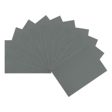 Imagem de uxcell 10 folhas de papel de papelão ondulado, cinza, 35,5 x 25,4 cm, para projetos de artesanato e bricolage