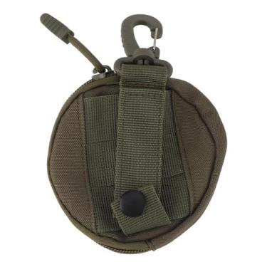 Imagem de Aramox Bolsa de Esportes para Homens Multifuncionais Portador de Cartões de Lona Pequena Bolsa de Troca Com Tickets de Cartões de Chaveiro para Chaves (Verde)