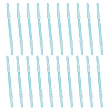 Imagem de PATIKIL 20 peças de grampos de encadernação de papel de folha solta, organizadores de papel de plástico azul, fixadores de caderno, clipe de fichário reutilizável para documentos de gráfico de