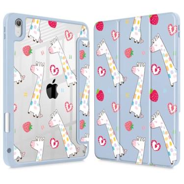 Imagem de Lepeoac Capa para iPad Air de 13 polegadas (M3) 2025, (M2) 2024 - [Suporte de lápis embutido] Capa à prova de choque com capa traseira transparente transparente, capa hibernar/despertar automática