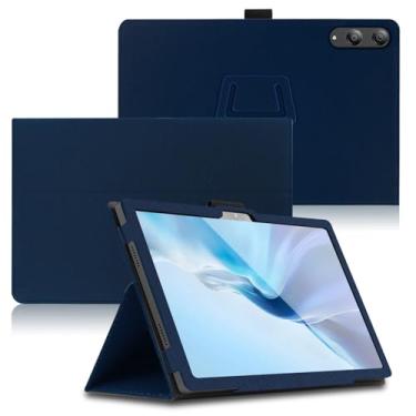 Imagem de Keihok Capa para tablet DOOGEE Tab E3 Pro de 13 polegadas com alça de mão e suporte para lápis, capa dobrável com suporte dobrável para DOOGEE Tab E3 Pro. (azul escuro)