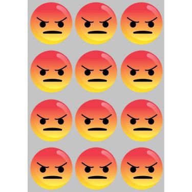 Imagem de 12 Imãs de Emoji para Decoração em Superfícies Metálicas