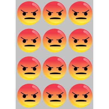 Imagem de 12 Imãs de Emoji para Decoração em Superfícies Metálicas