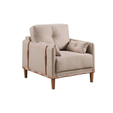 Imagem de Poltrona Texas Sem Capa Couro - Luxo Decor Bege