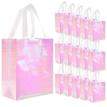 Imagem de Conjunto de sacolas de presente, bolsa reutilizável Eccliy Glossy, 80 