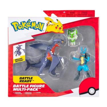 Imagem de Pokemon - Multipack 3 Bonecos Campeas – Garchomp , Sprigatito, Lucario - Sunny