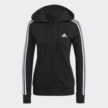 Imagem de Moletom Feminino Adidas Zíper Com Capuz 3SS Esporte Treino-Feminino