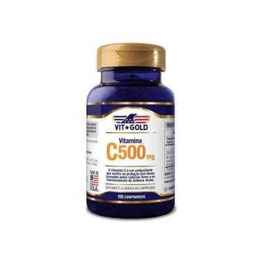 Imagem de Vitamina C 500mg Vitgold 100 comprimidos-Unissex