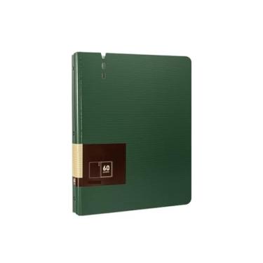 Imagem de Bolsa de documentos 60 páginas, pasta de arquivo A4 com inserções transparentes, armazenamento de arquivos de dados, material de escritório, suporte de documentos (verde)