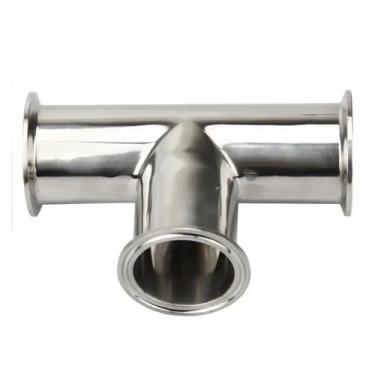 Imagem de WWECCQIJ 38 mm O/D 304 Aço Inoxidável Virola 3 Way Tee Connector Pipe Fitting 3.8 cm Tri Clamp
