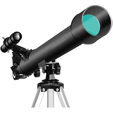 Imagem de Telescópio astronômico de 50 mm, telescópio refrator leve portátil - ocular revestido de alta definição - telescópio ideal para iniciantes e adultos