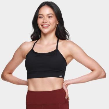 Imagem de Top New Balance Basic Yoga Feminino, Preto, P