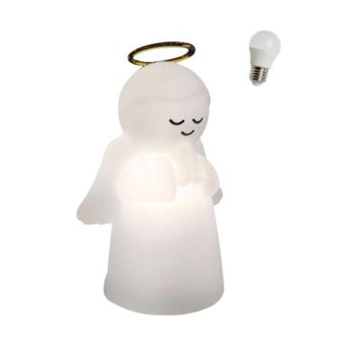 Imagem de Luminária Infantil DecorFun Anjo da Guarda com Lâmpada LED Abajur Anji