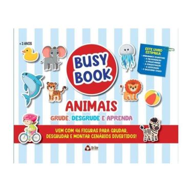 Imagem de Busy Book Animais Grude, Desgrude E Aprenda
