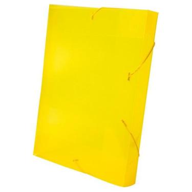 Imagem de Pasta Aba Elástico Dello Line Lombo 4cm Amarela 33,5x23,5cm, UNICA