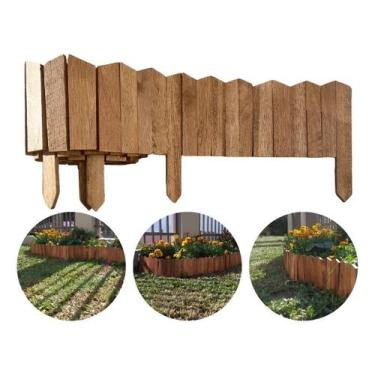 Imagem de Kit 7 Metros Limitador Grama Marrom Contenção Decoração EcomEM, Marrom