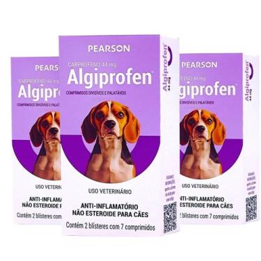 Imagem de 3 Algiprofen Anti-inflamatório 44mg Cães até 10Kg Pearson - Pearson Sa