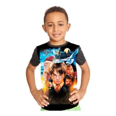 Imagem de Camiseta Infantil Full Print Harry Potter Ref:216 - smoke, Preto, 8