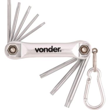 Imagem de Jogo Chave Torx T9-t40 Canivete Alumínio Cromo Vanádio Com 8