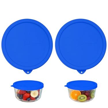 Imagem de BrillaraSymm Tampas de silicone de substituição para Pyrex, âncora para recipientes de vidro de 4 xícaras, herméticas 7201-PC/ZLID1905-AH tampas de silicone para 4 xícaras, capas seguras para