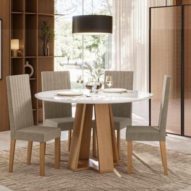 Imagem de Sala de Jantar Estilo Red Vidro com 4 Cadeiras Laura - Sonetto Móveis