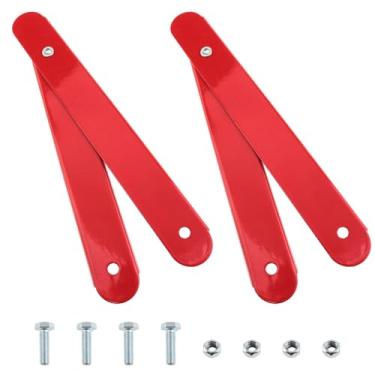 Imagem de XZW Dois conjuntos, kit de dobradiça de escada dobrável dobradiças de escada para a manutenção de escadas de alumínio A-Frame acessórios de haste de tração de escada vermelho