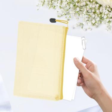 Imagem de Sacos de arquivo com zíper, armazenamento de escritório - plástico impermeável multicolorido, serve para bolsa de documentos, bolsa de malha e uso doméstico A4