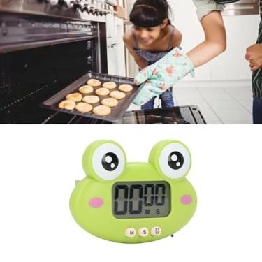 Imagem de Cronômetro digital de desenho animado fofo com lembrete preciso para cozinha, cozinha, fitness (estilo sapo verde)