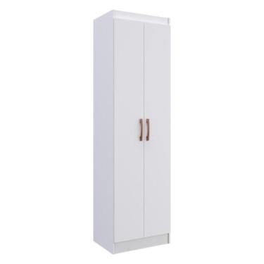 Imagem de Guarda-roupas Solteiro 2 Portas Multimóveis Cr35217 Branco Branco - MU
