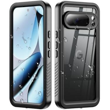 Imagem de ZWWADR Capa para Google Pixel 10 Pro XL à prova d'água com protetor de tela integrado, capa protetora subaquática à prova de choque à prova de poeira para Pixel 10 Pro XL 6,8 polegadas preta