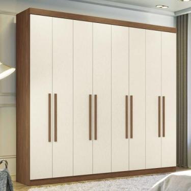 Imagem de Guarda-Roupa Casal Key West 8 Portas 4 Gavetas Jatoba/Areia - Pnr Móve