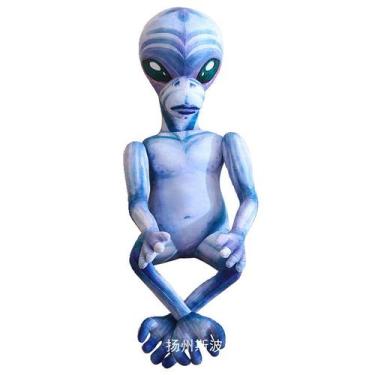 Imagem de Boneca de pelúcia Blue Alien 80 cm Soft Stuffed Cartoon Humano - Yiwei