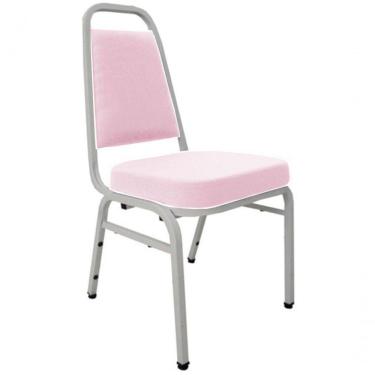 Imagem de Cadeira Empilhável Para Auditórios Linha Hotel Plus Rosa