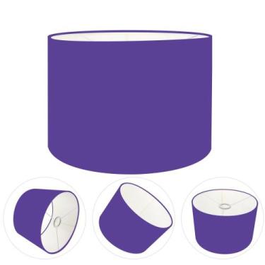 Imagem de Cúpula Abajur Cilíndrica Cp-7018 Ø40x25cm Roxo - Vivare