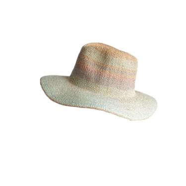 Imagem de Chapéu de sol masculino feminino casual aba larga panamá praia chapéu de palha Aqua EN8 7,5 cm M 56-58 cm