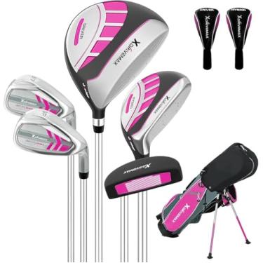 Imagem de Conjunto de 6 peças de taco de golfe infantil, conjunto de tacos de golfe júnior para idades de 4 a 12 anos inclui bolsa de suporte, 1# Drive, 5# híbrido, 6/7#, 9/P# ferros e Putter mão direita para