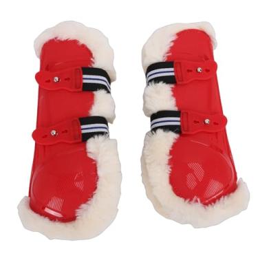 Imagem de Luqeeg Envoltório de Perna de Cavalo, Protetor de Perna de Cavalo Macio e Quente, Botas de Conchas Acessórios Equestres com Contornos Ergonômicos para Viagens e Passeios