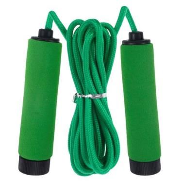 Imagem de Corda De Pular exercício funcional 2,7m Manopla Emborrachada p/Treinos