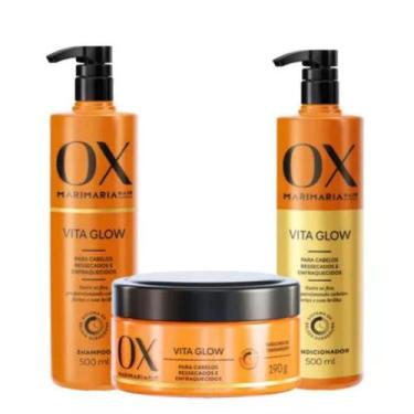 Imagem de Kit OX Vita Glow Mari Maria shampoo condicionador 500ml e máscara 190g