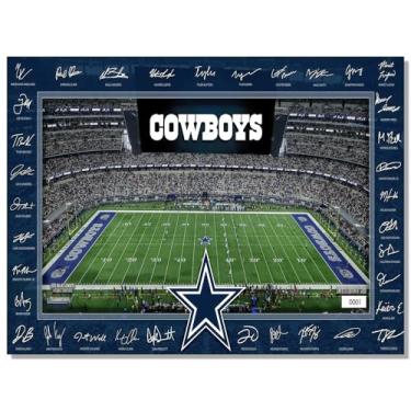 Imagem de BILVAZOG Pôster de Rugby Cowboys para fãs de festa de aniversário infantil Gitfs-Football 2025 Cartazes de quadra de assinatura - Imagem impressa em tela para decoração de quarto de menino