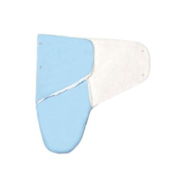 Imagem de Charutinhos Saco de Dormir Casulo para Bebê, Malha 100% Algodão, com Sherpa, para Recém-Nascido (Azul)