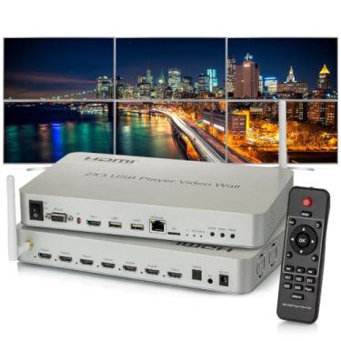 Imagem de Cirilo Cabos: Controlador de Vídeo Wall 2x3 4K | Suporte para até 6 Telas | HDMI, USB, Áudio Digital e RS232 | Plug & Play com Controle Remoto