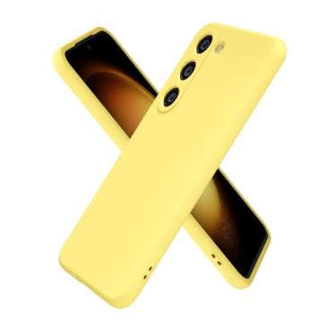 Imagem de oakxco Capa de silicone para Samsung Galaxy S23 Plus, ultrafina, fina, para mulheres, meninas, cor lisa, minimalista, estética, fofo, feminino, design feminino, gel de borracha macia TPU com capa para