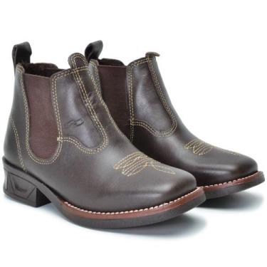 Imagem de Botina Lisa Menino Moda Infantil Modelo Country Calce Fácil Elástico L