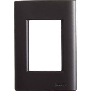 Imagem de Placa 3 Postos 4x2 Tramontina Giz Preta Soft Touch Sem Suporte Tramontina