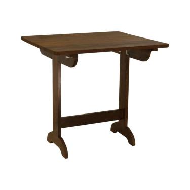 Imagem de Mesa Dobrável Ipanema 80x70cm Madeira Imbuia Maciça Stain Imbuia