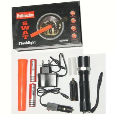 Imagem de Lanterna Led Cree Q5 Police Swat 80000w + 2 Baterias